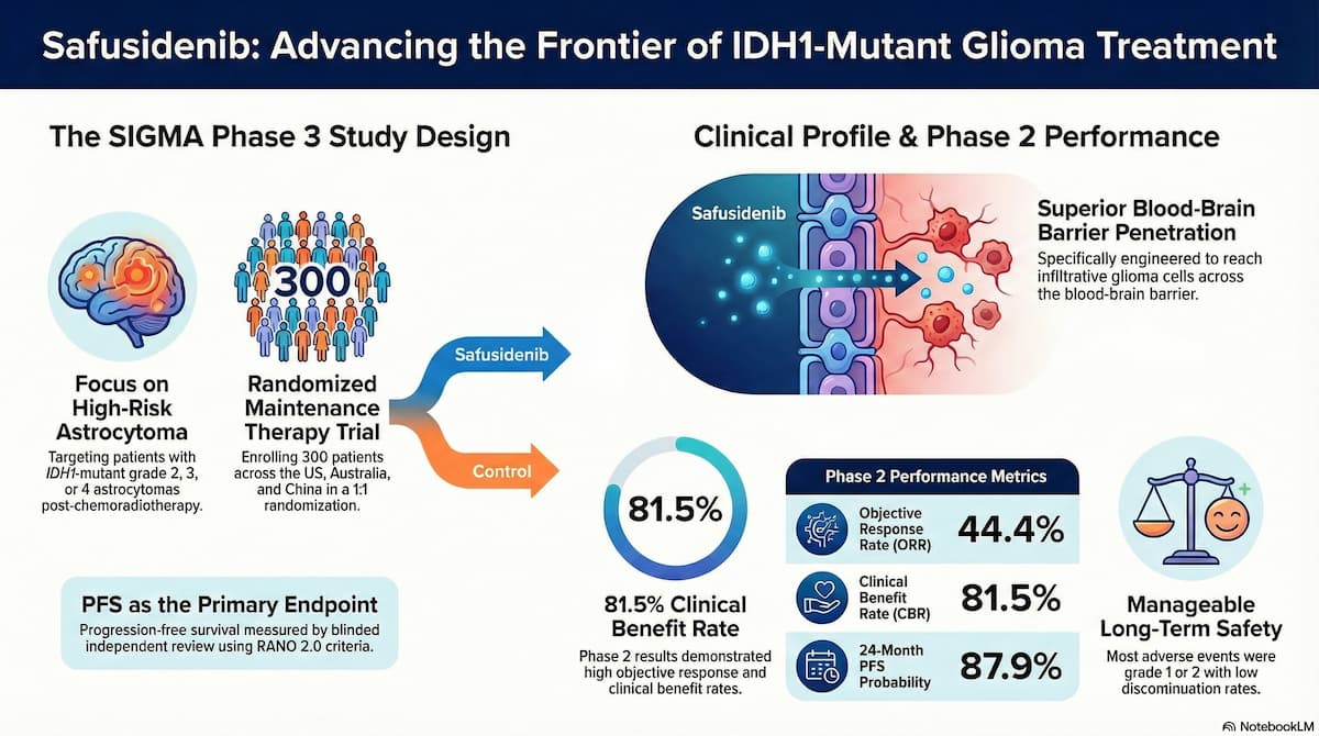 Phase 3 SIGMA Trial of Safusidenib Is Initiated for IDH1-Mutant