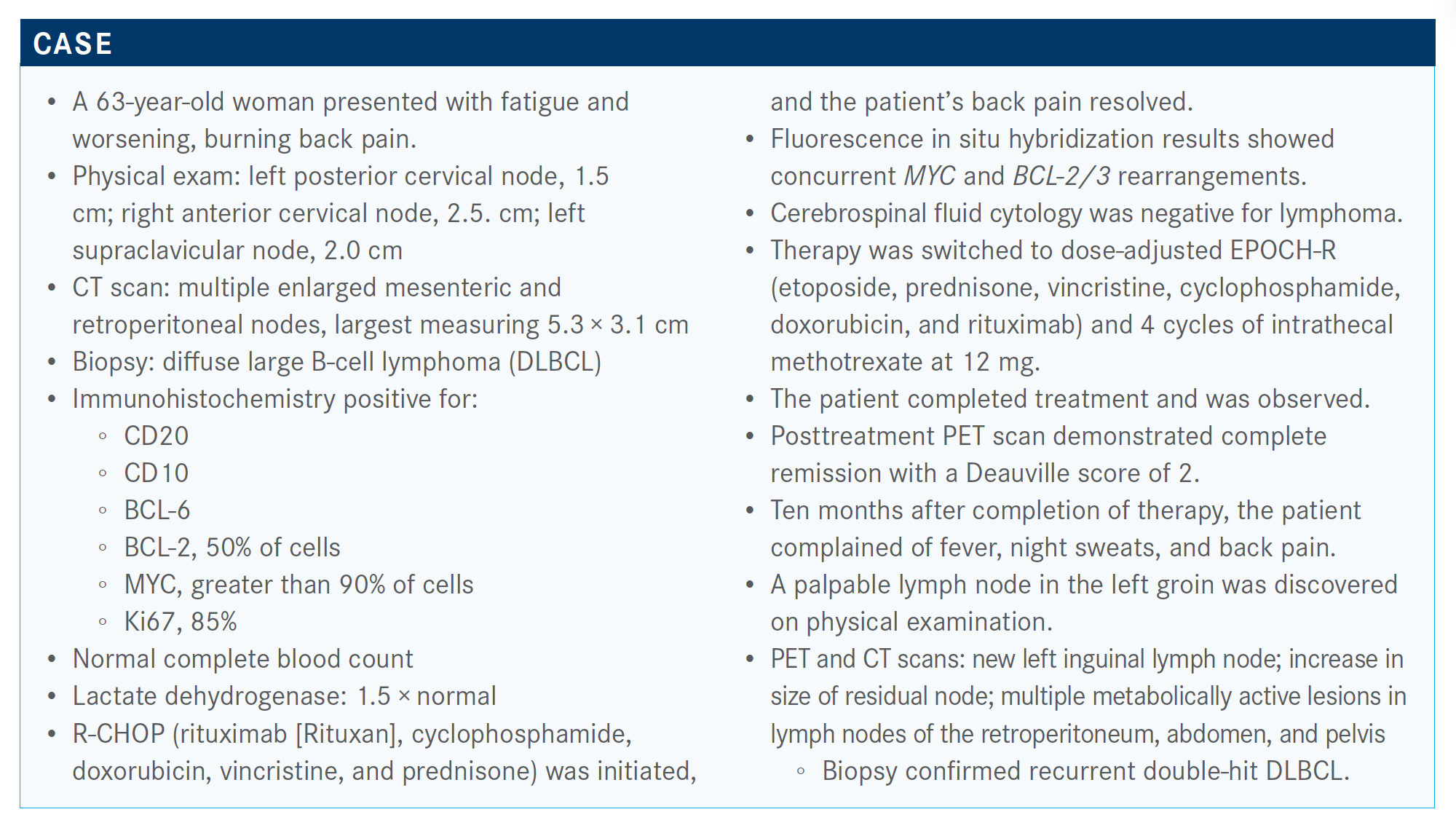 Therapy Options Compared For The Treatment Of Recurrent DLBCL