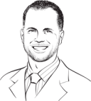 Targeted Oncology sketch of Jonathan Trent MD 