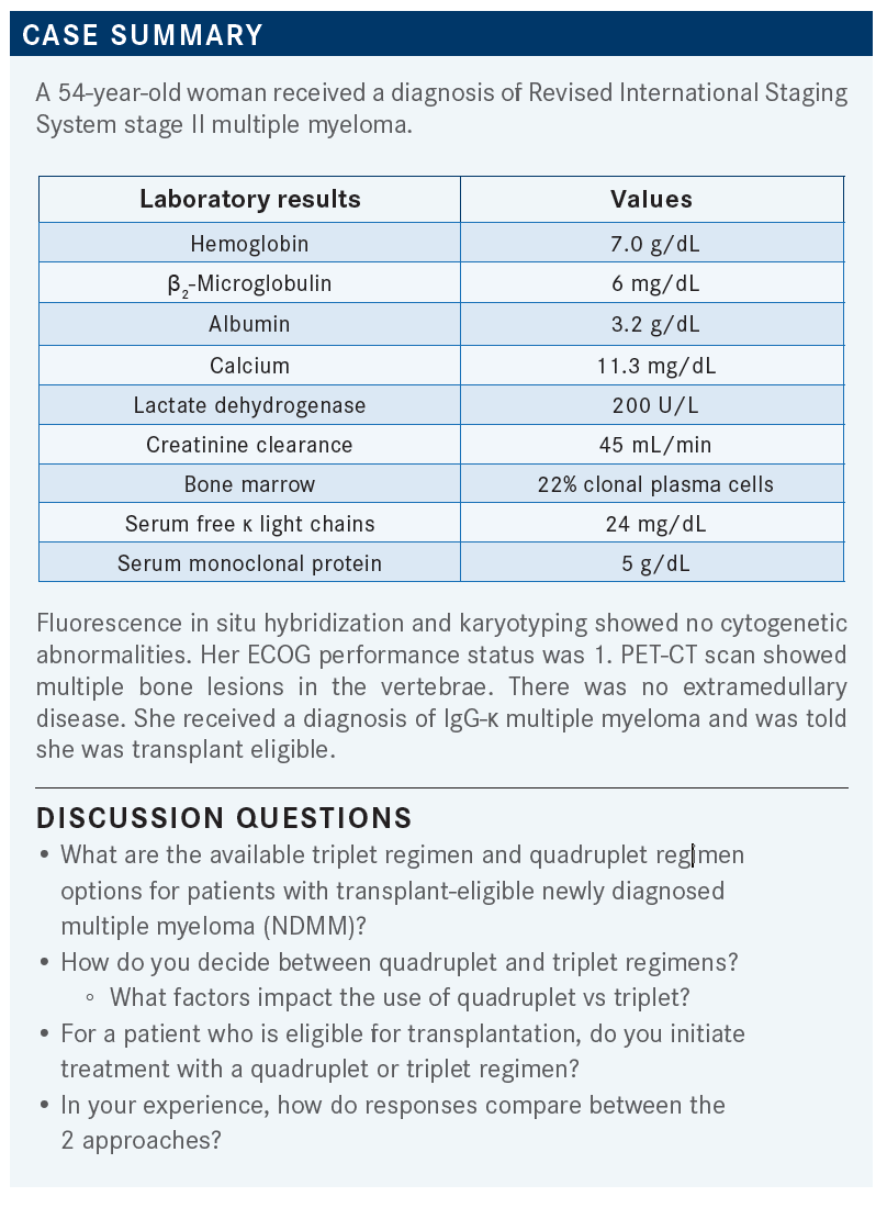 Roundtable Discussion: Comparing Triplet Vs Quadruplet Regimens As ...