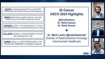 Mark A. Lewis, MD, with the Oncology Brothers presenting slides