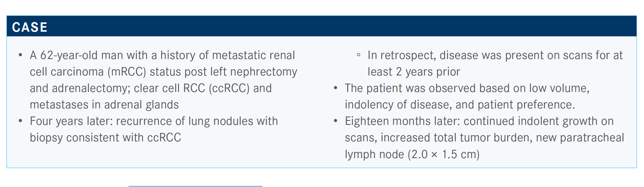 Exploring Treatments in Patients With Favorable-Risk RCC