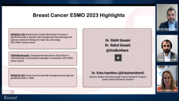 Rohit Gosain, MD; Rahul Gosain, MD; and Erika P. Hamilton, MD, presenting slides