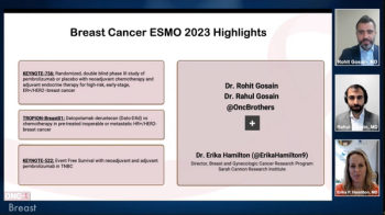 Rohit Gosain, MD; Rahul Gosain, MD; and Erika P. Hamilton, MD, presenting slides