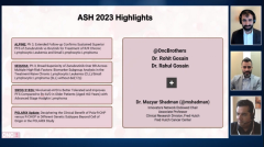 Rahul Gosain, MD; Rohit Gosain, MD; and Mazyar Shadman, MD, MPH, presenting slides
