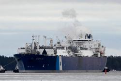 LNG Ship Anchored in Finland