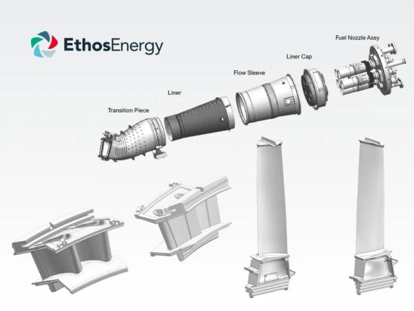 Frame 9FA.03 gas turbine parts | Image Credit: EthosEnergy
