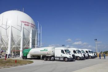 Liquid hydrogen tank at Kennedy Space Center | Image Credit: Air Products