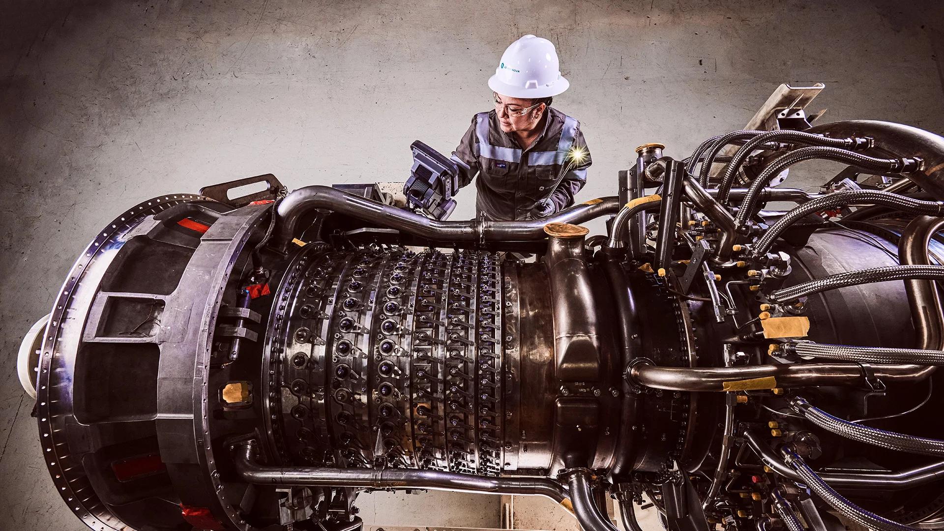7F gas turbine undergoing service | Image Credit: GE Vernova