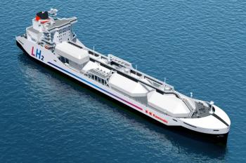 Artist's impression of liquefied hydrogen carrier | Image Credit: Kawasaki Heavy Industries