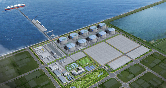 Rendering of Dangjin LNG terminal | Image Credit: KOGAS