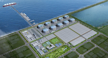 Rendering of Dangjin LNG terminal | Image Credit: KOGAS