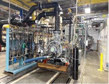 Advanced rotor hydrogen compressor prototype on the closed-loop test stand | Image Credit: Siemens Energy