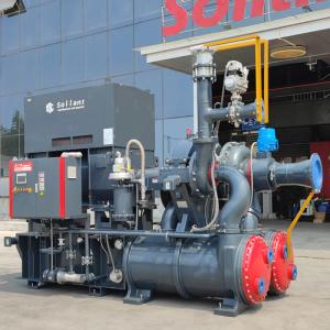 Rotary screw compressor outside Sollant factory, China | Image Credit: Sollant