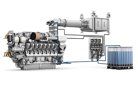 Flex SCR coupled to Series 4000 engine | Image Credit: Rolls-Royce