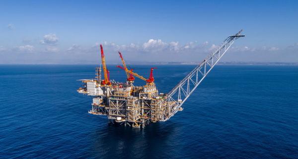 Offshore rig in Leviathan gas field | Image Credit: NewMed Energy