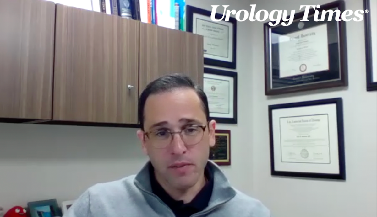 Jared S. Winoker, MD, answers a question during a Zoom video interview