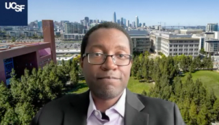 Samuel L. Washington III, MD, MAS, answers a question during a Zoom video interview