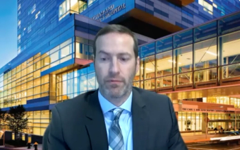 Mark A. Preston, MD, MPH, answers a question during a Zoom video interview