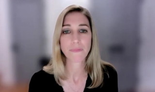 Alicia Morgans, MD, MPH, answers a question during a Zoom video interview