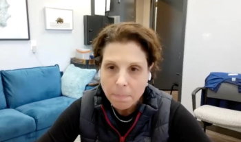 Mara R. Holton, MD, answers a question during a Zoom video interview