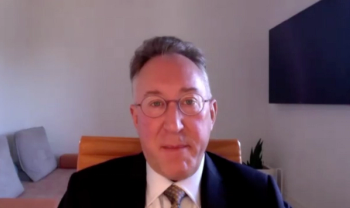 David Silver, MD, answers a question during a Zoom interview