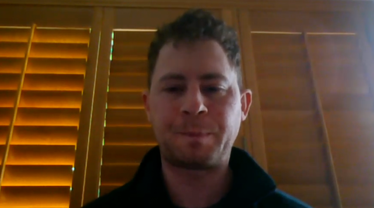 Daniel J. Heidenberg, MD, answers a question during a Zoom video interview