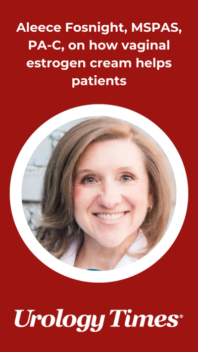 Aleece Fosnight, MSPAS, PA-C, on how vaginal estrogen cream helps patients