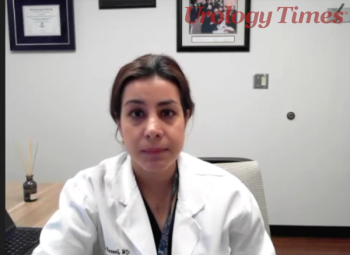 Sarah Razavi, MD, answers a question during a Zoom video interview