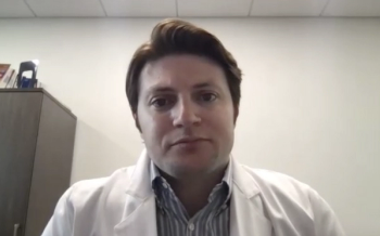 Jacob Taylor, MD, MPH, answers a question during a Zoom video interview