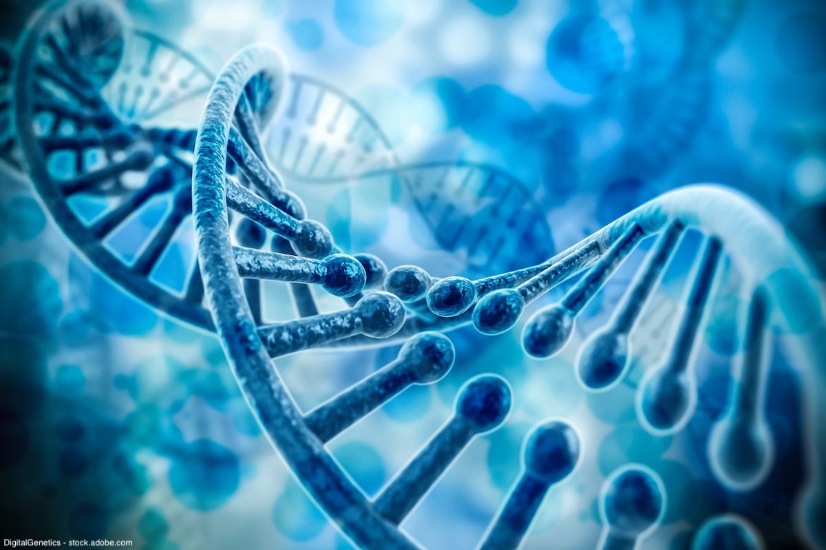 3D illustration of DNA structure