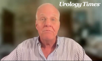 Kevin T. McVary, MD, FACS, answers a question during a Zoom video interview