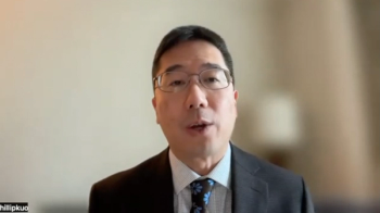 Phillip H. Kuo, MD, PhD, FACR, answers a question during a Zoom video interview