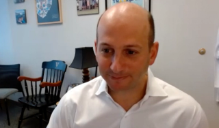 Todd M. Morgan, MD, answers a question during a Zoom video interview