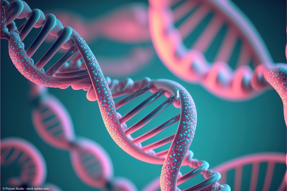 3d rendered genetic illustration of human dna under microscope created with generative ai technology | Image Credit: © Picture Studio - stock.adobe.com 