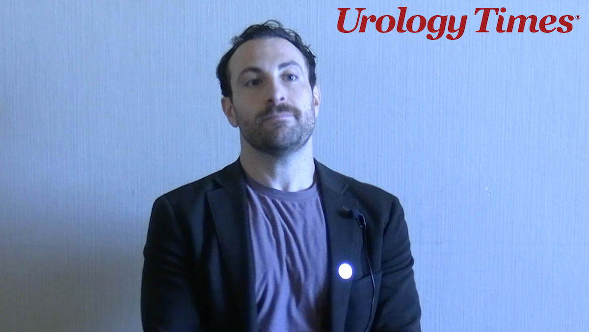 Justin Dubin, MD, answers a question during a video interview