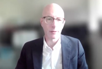 Edward M. Schaeffer, MD, PhD, answers a question during a Zoom video interview