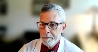 A. Michael Lincoff, MD, answers a question during a Zoom video interview
