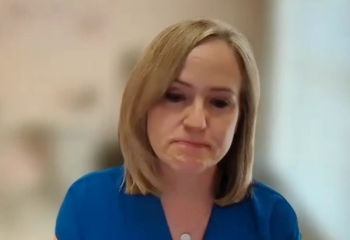 Katherine Chan, MD, MPH, answers a question during a Zoom video interview