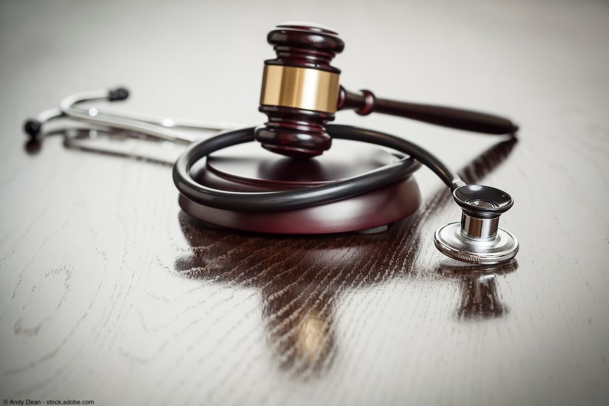 Gavel and Stethoscope on Reflective Table | Image Credit: © Andy Dean - stock.adobe.com