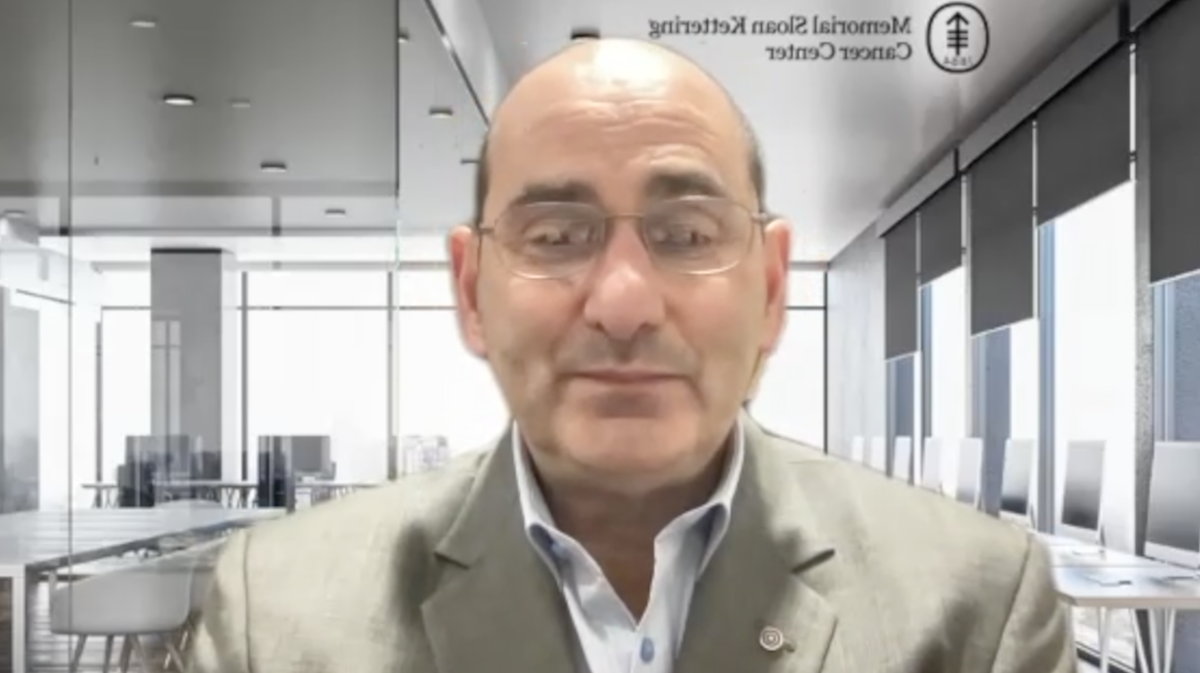 Bernard H. Bochner, MD, FACS, answers a question during a Zoom video interview