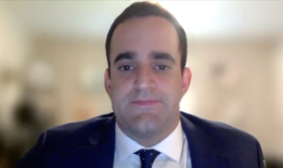 David Barquin, MD, answers a question during a Zoom video interview