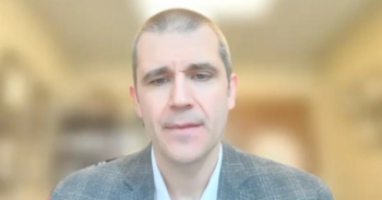 Kelly L. Stratton, MD, FACS, answers a question during a Zoom interview