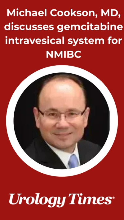 Michael Cookson, MD, discusses gemcitabine intravesical system for NMIBC