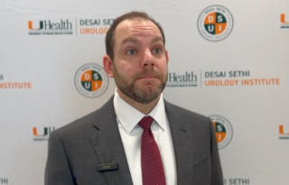 Timothy D. Lyon, MD, answers a question during a video interview