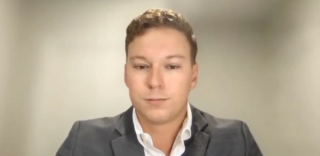 Jack Vercnocke, MD, answers a question during a Zoom video interview