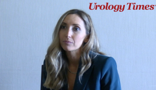 Amy Pearlman, MD, answers a question during a video interview
