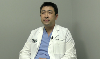 Joseph Song, MD, answers a question during a video interview