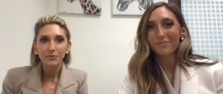 Michelle Pearlman, MD, and Amy Pearlman, MD, answer a question during a Zoom interview