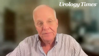 Kevin T. McVary, MD, FACS, answers a question during a Zoom video interview